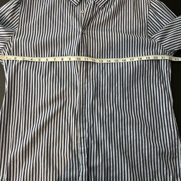 John Varatos Stripped Blue Button Down Shirt XL​ - Picture 6 of 7